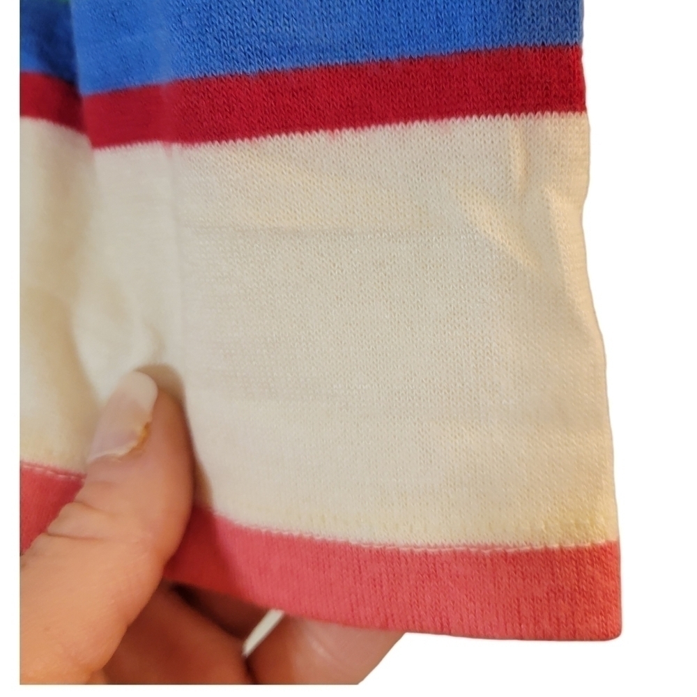 CORE KNITS COCONUT RAINBOW STRIPED LIGHTWEIGHT SWEATER•2X NWT - Picture 11 of 14